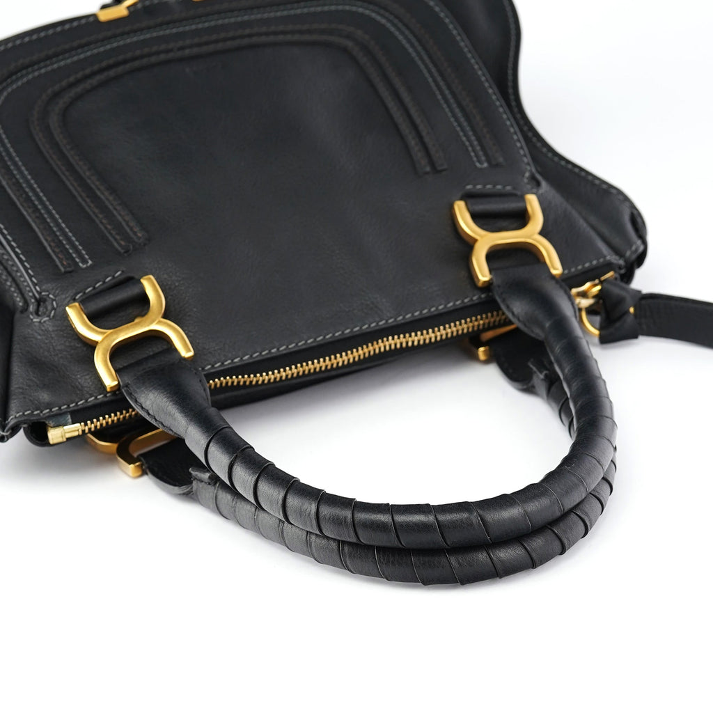 Black Leather Marcie Tote Bag