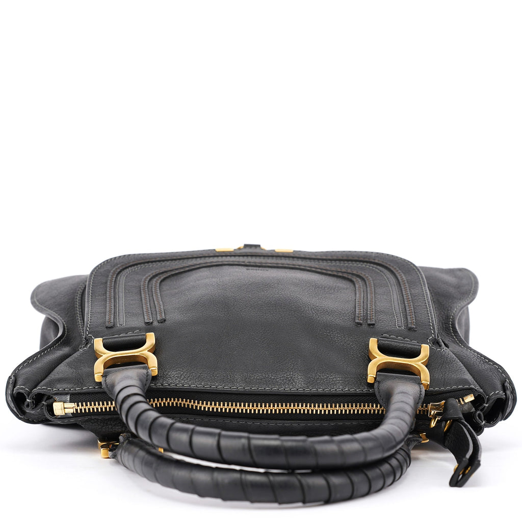Black Leather Marcie Tote Bag