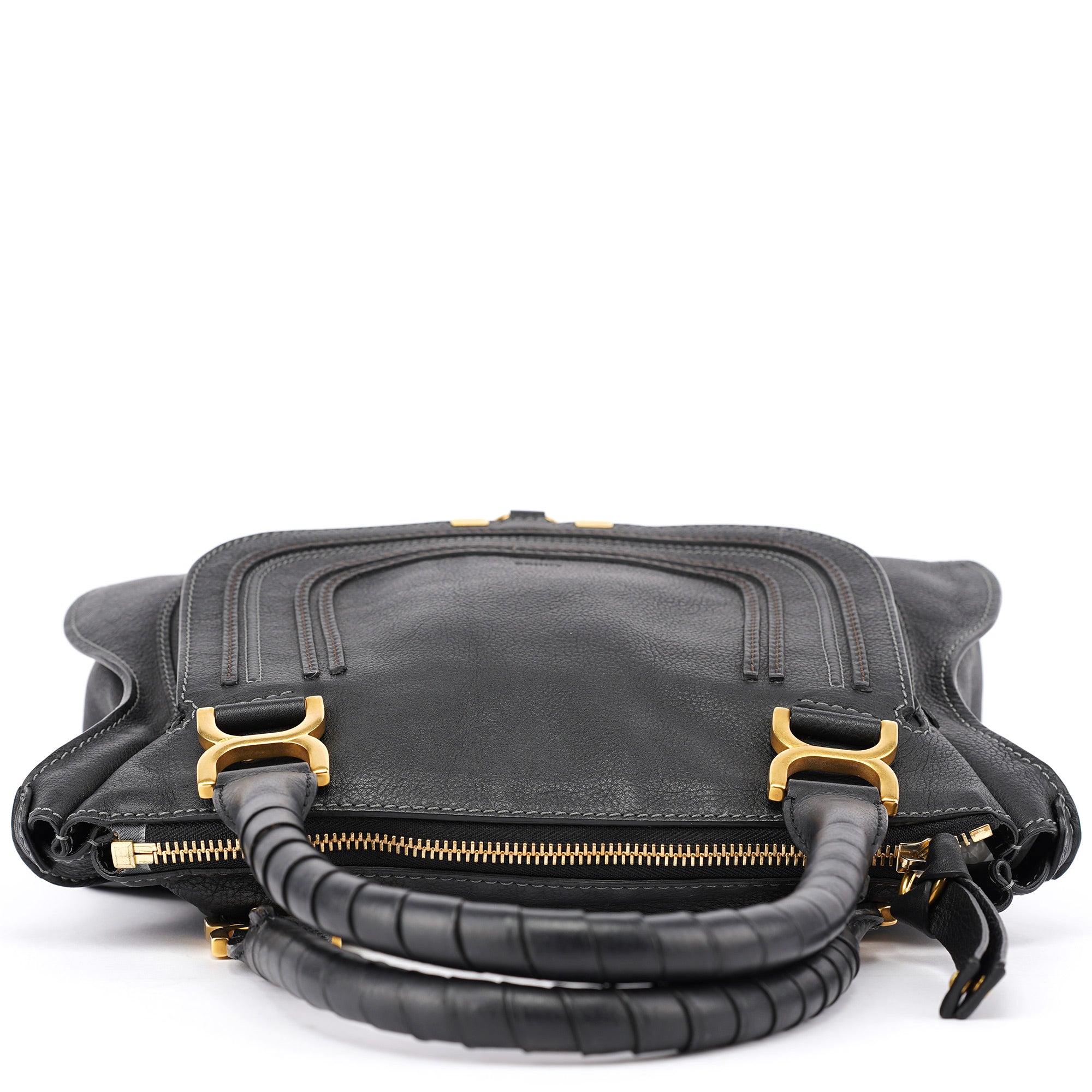 Black Leather Marcie Tote Bag