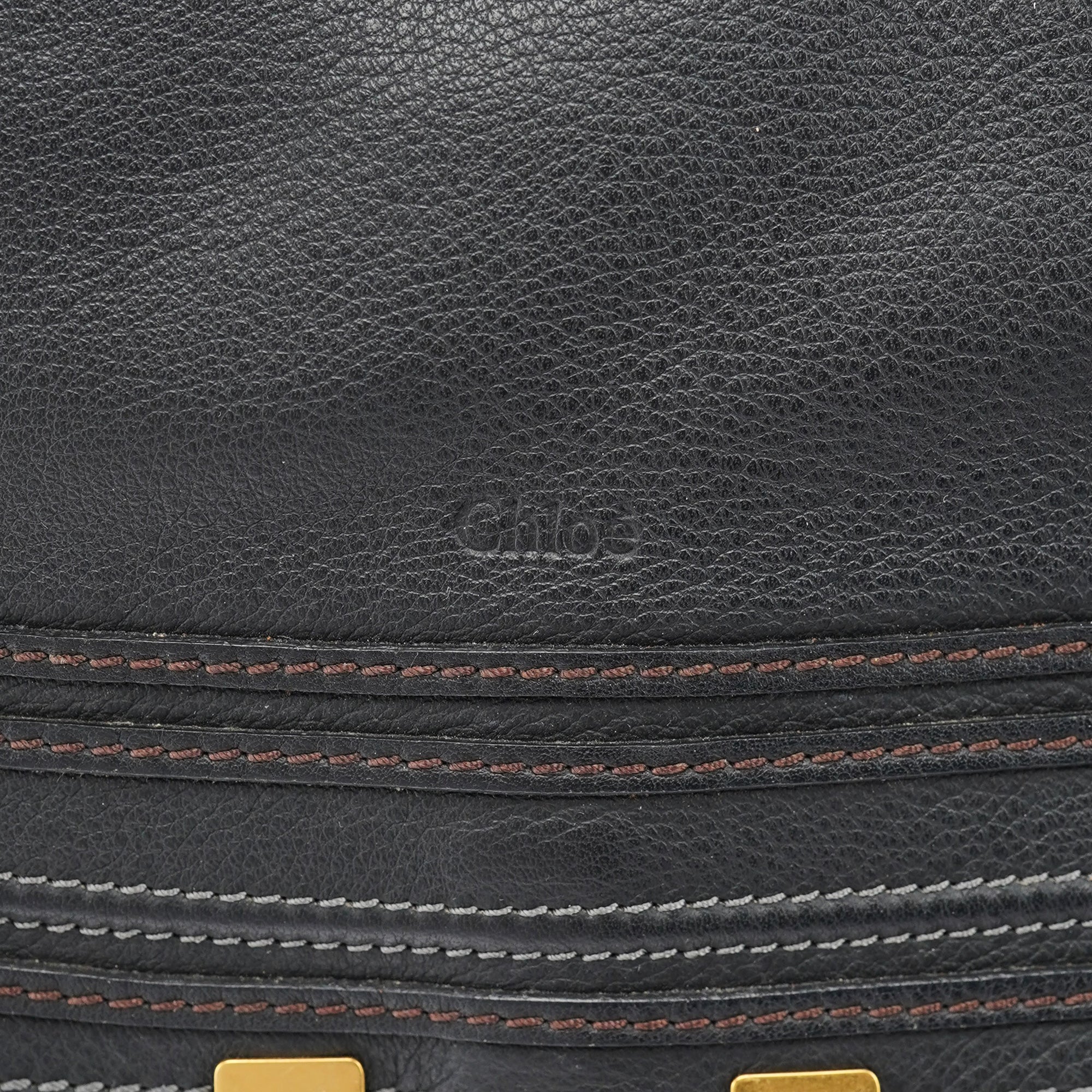 Black Leather Marcie Tote Bag