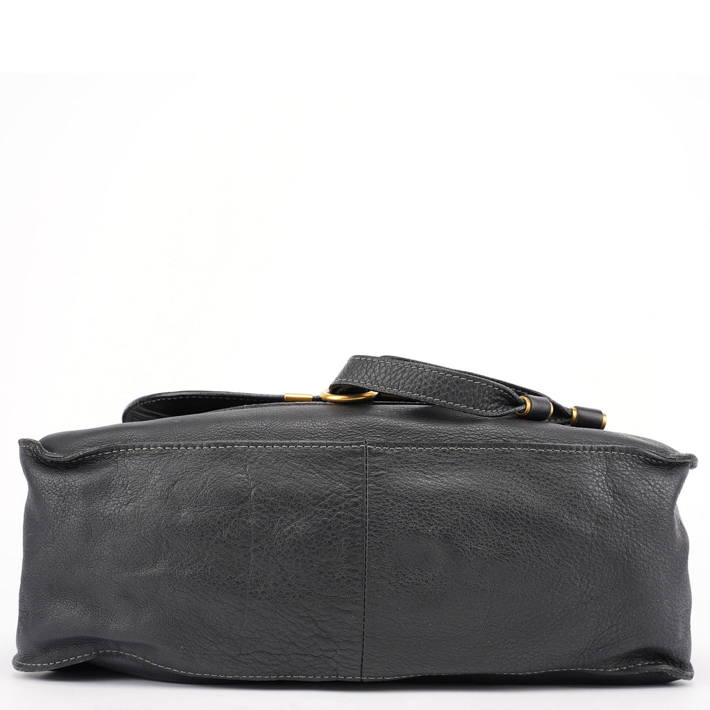 Black Leather Marcie Tote Bag