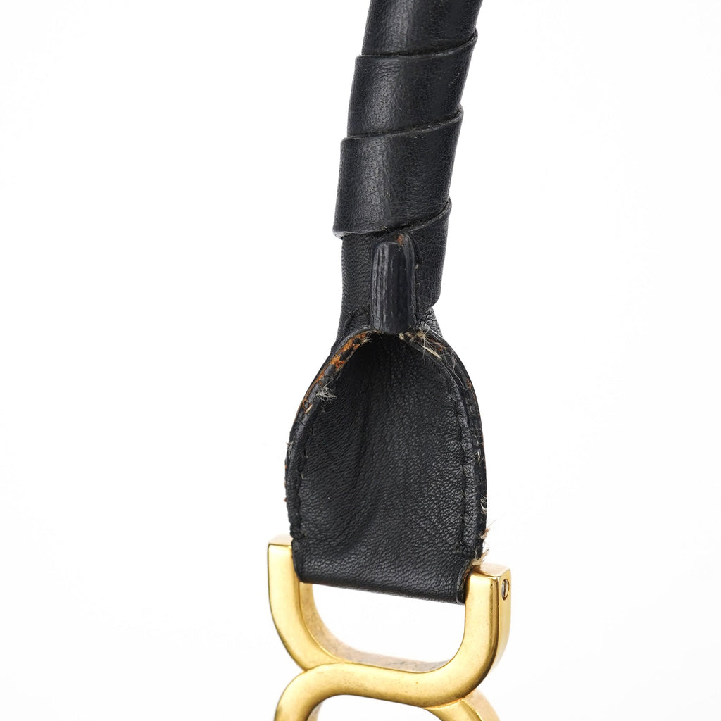 Black Leather Marcie Tote Bag