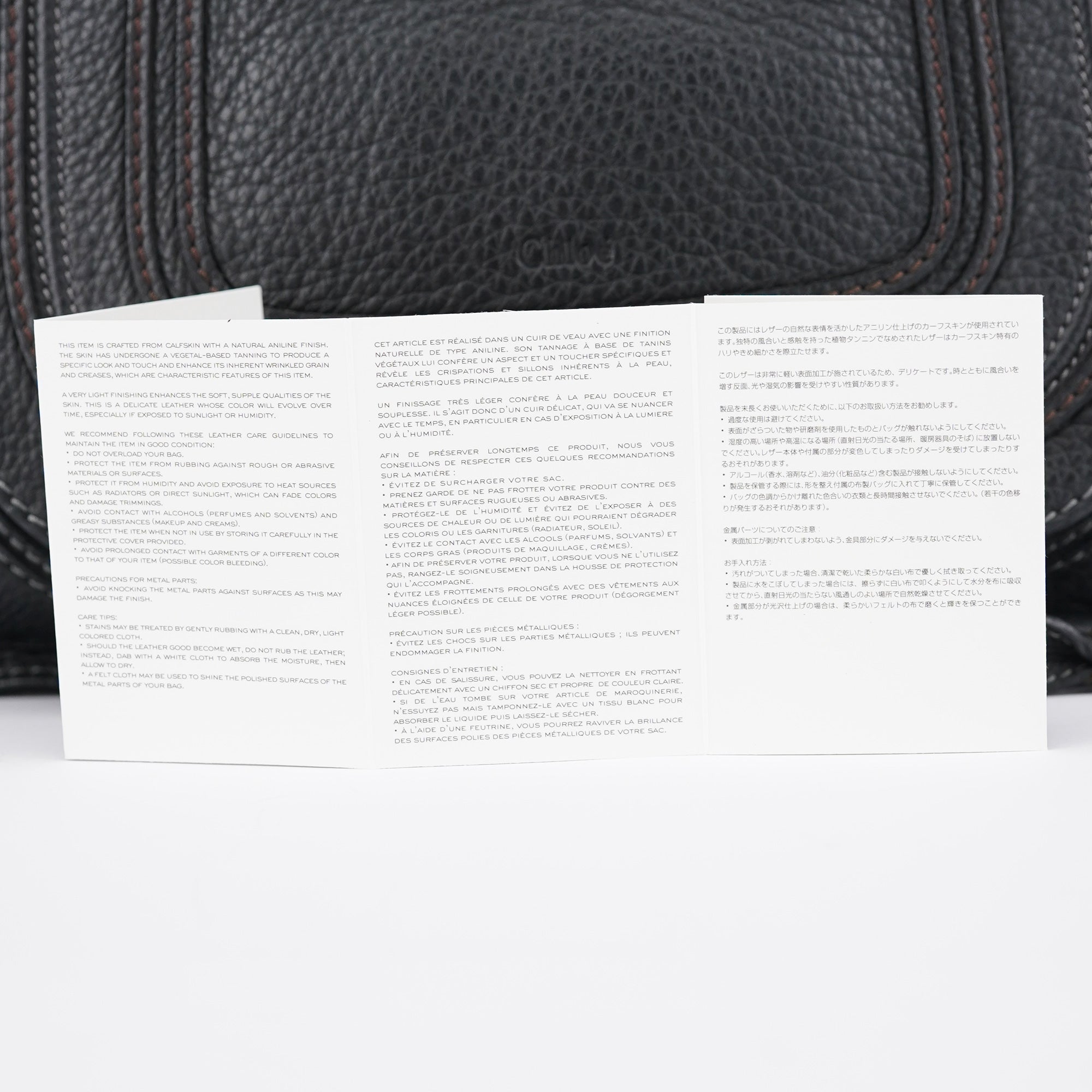 Black Leather Marcie Tote Bag