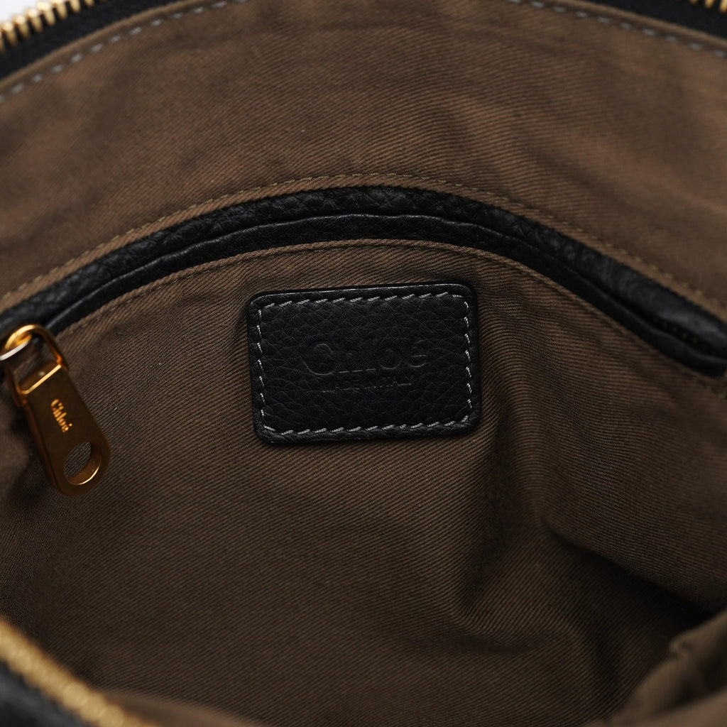 Black Leather Marcie Tote Bag