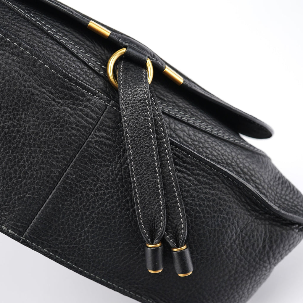 Black Leather Marcie Tote Bag