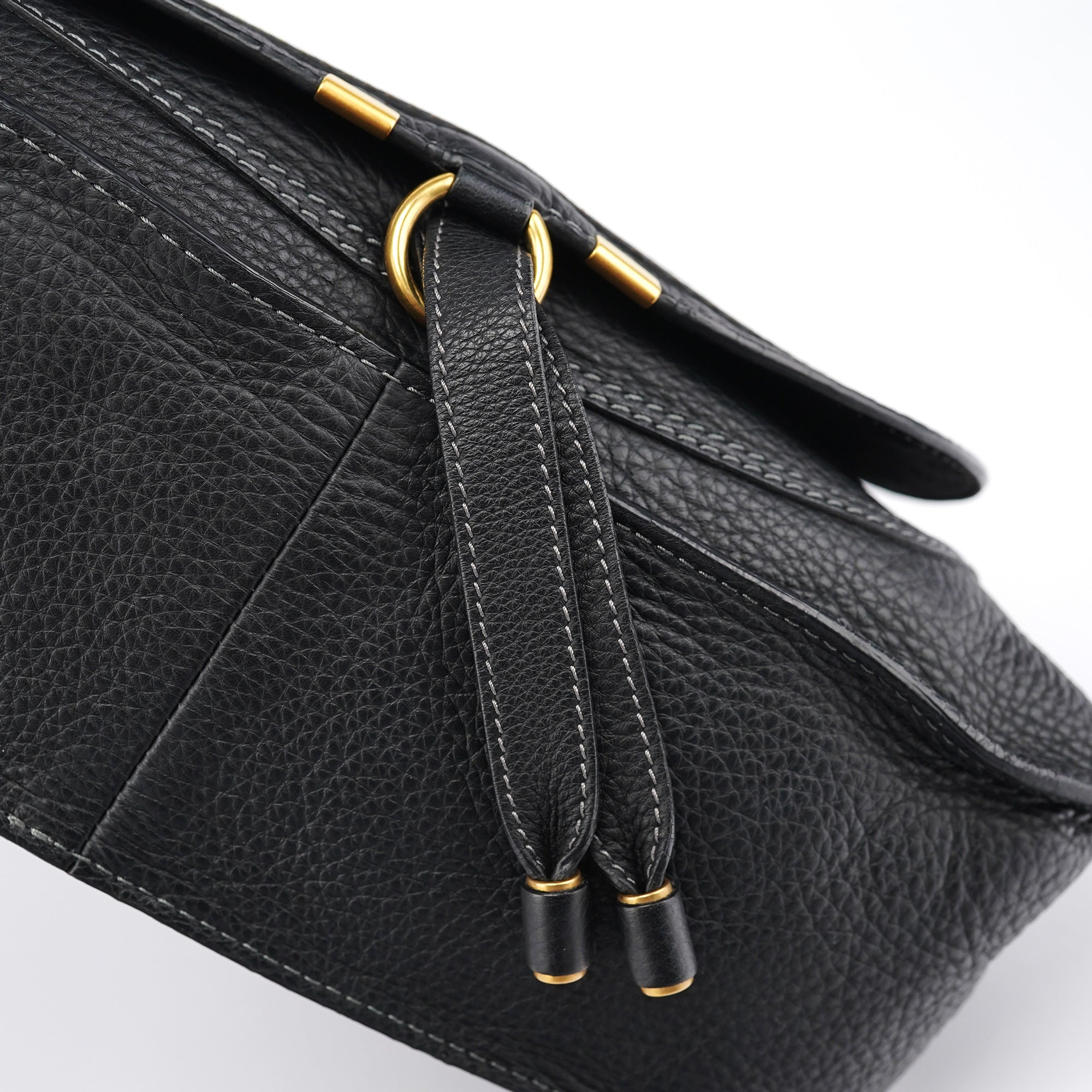 Black Leather Marcie Tote Bag