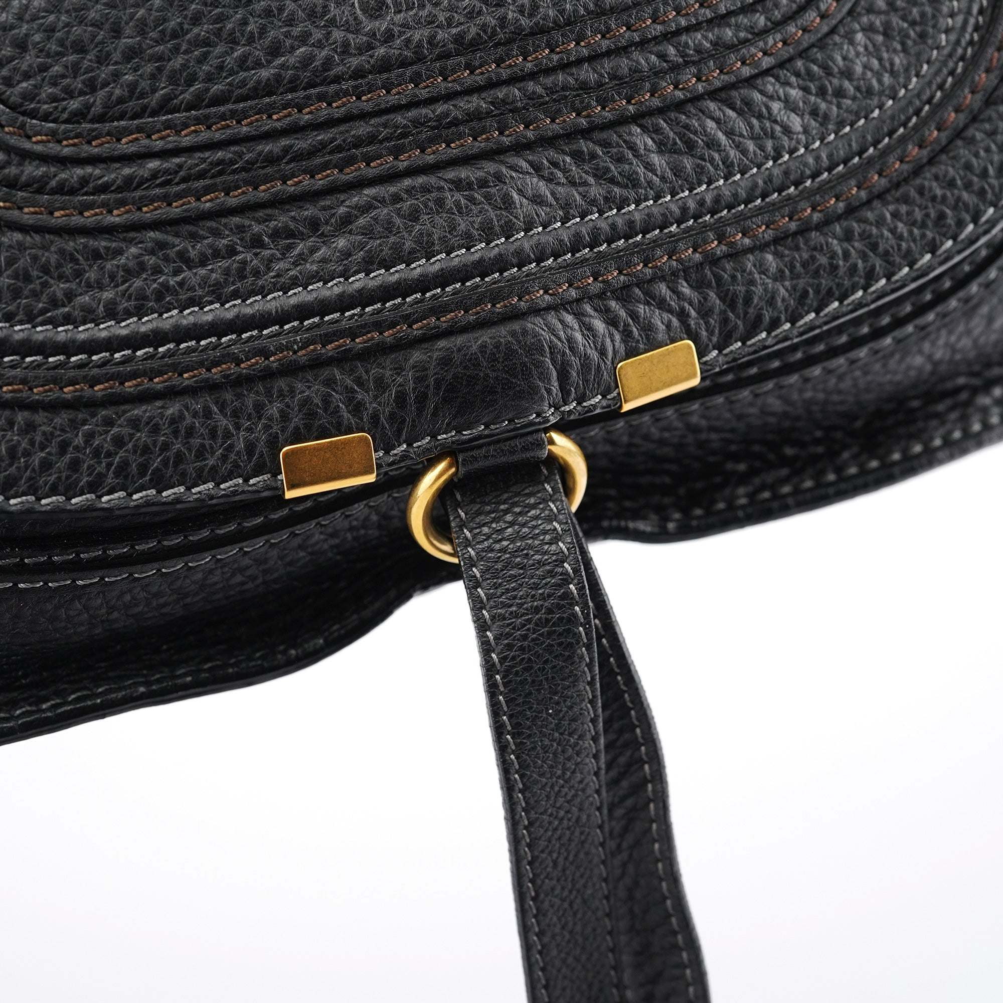 Black Leather Marcie Tote Bag