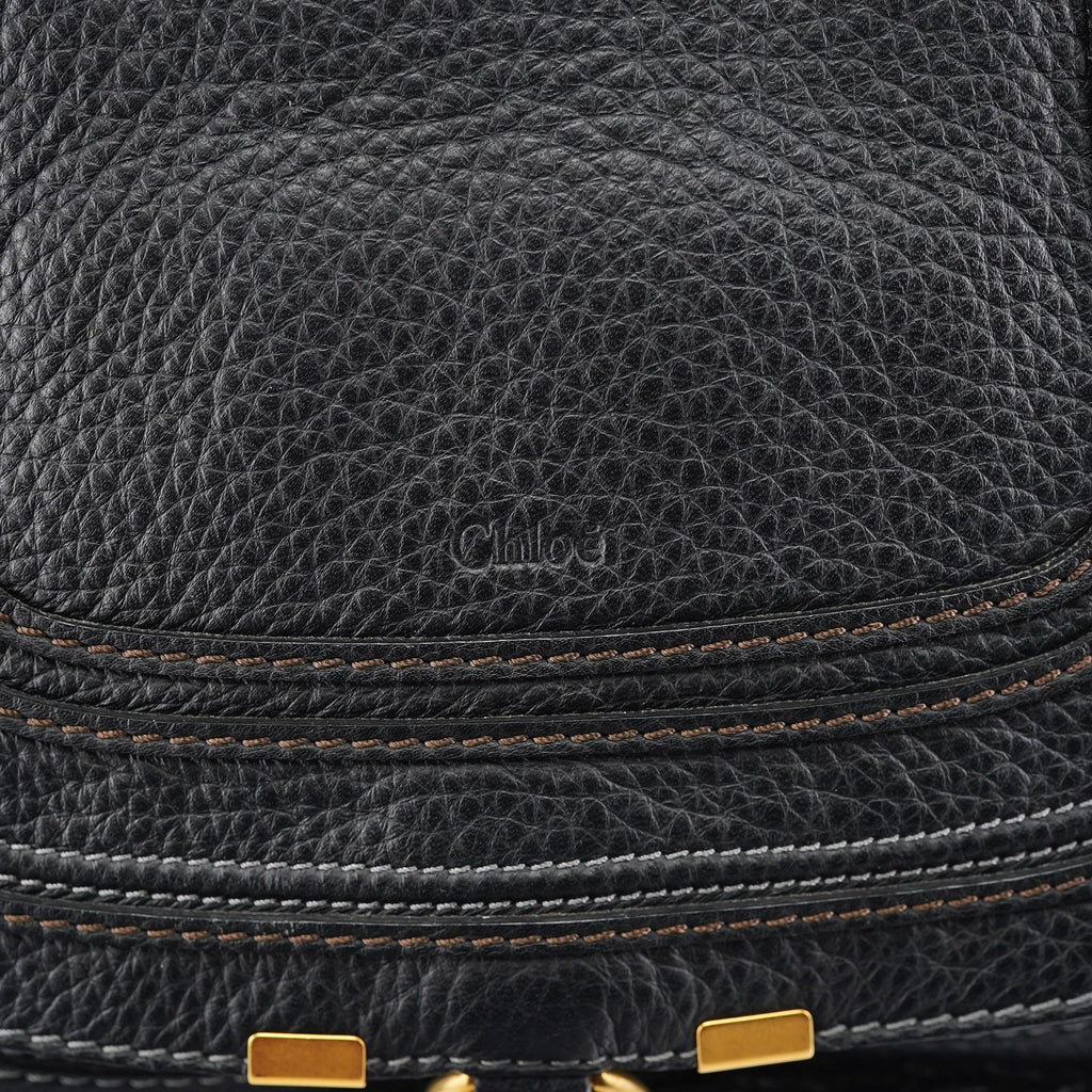 Black Leather Marcie Tote Bag