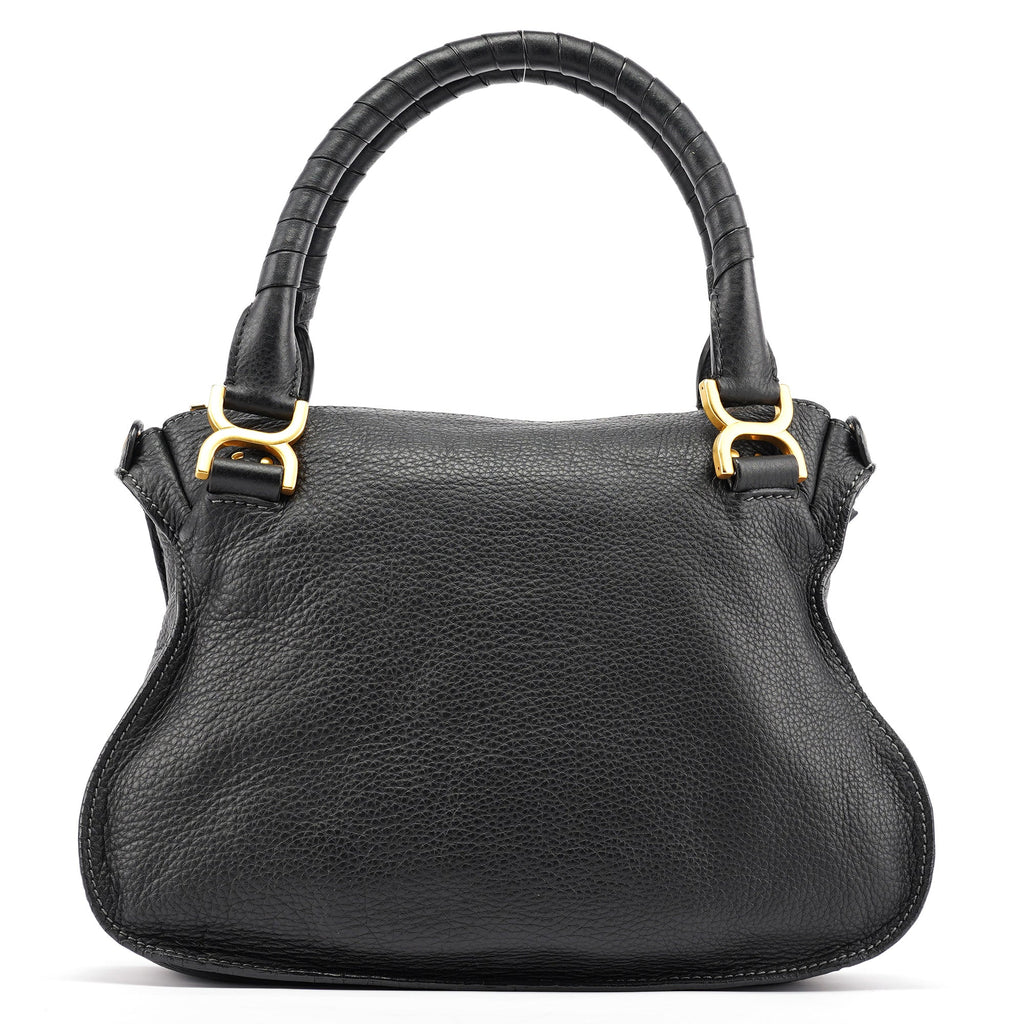 Black Leather Marcie Tote Bag