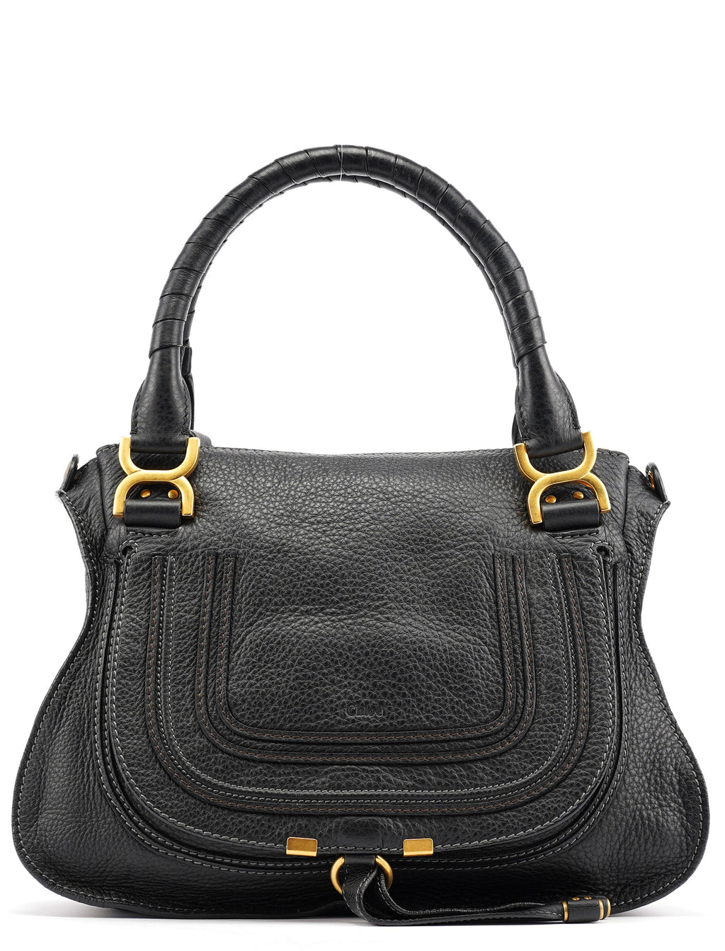 Black Leather Marcie Tote Bag