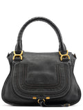 Black Leather Marcie Tote Bag