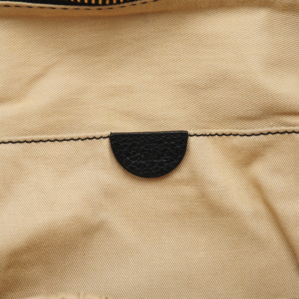 Black Leather Marcie Tote Bag