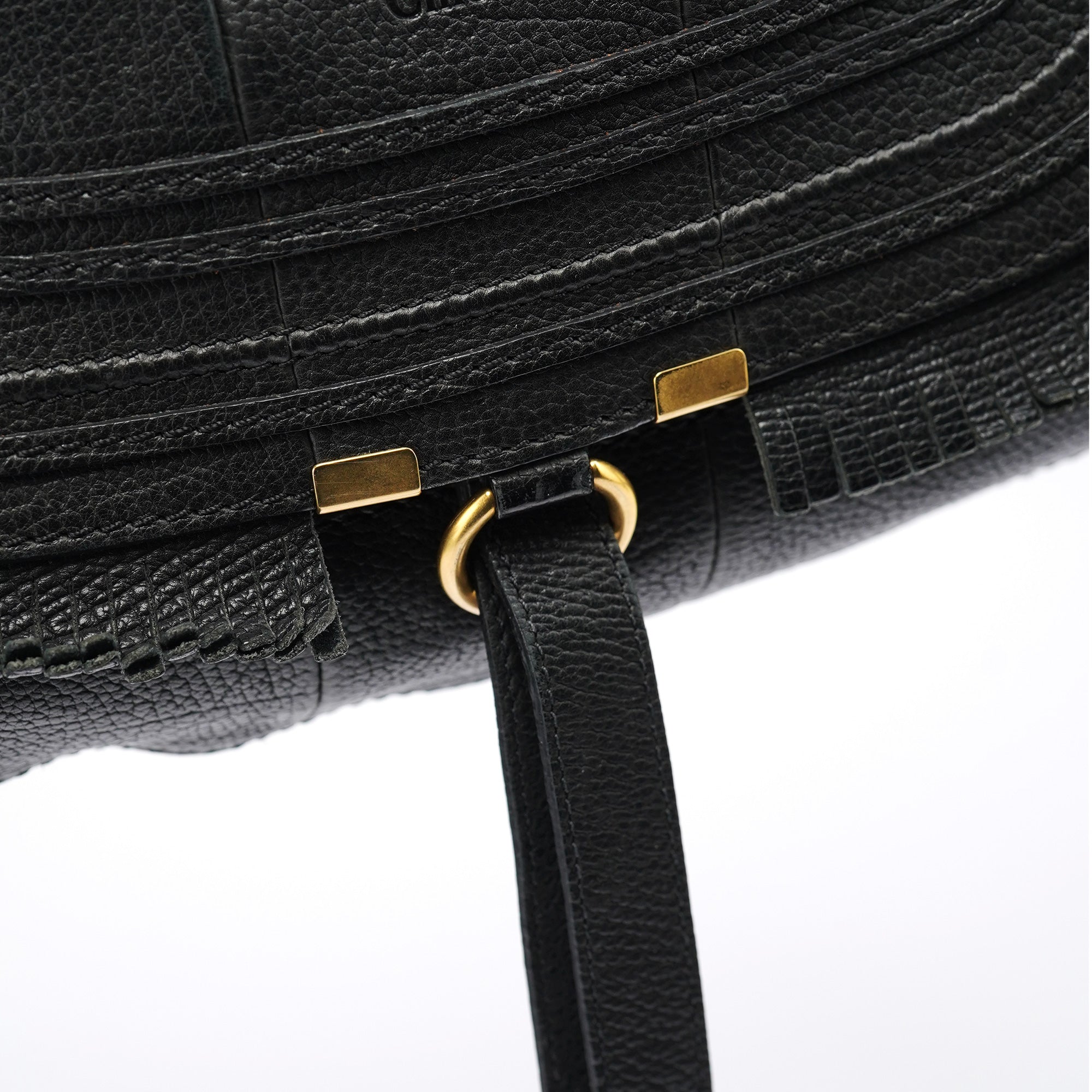 Black Leather Marcie Tote Bag