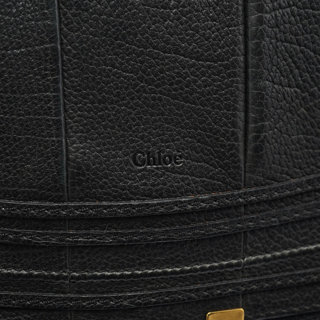 Black Leather Marcie Tote Bag