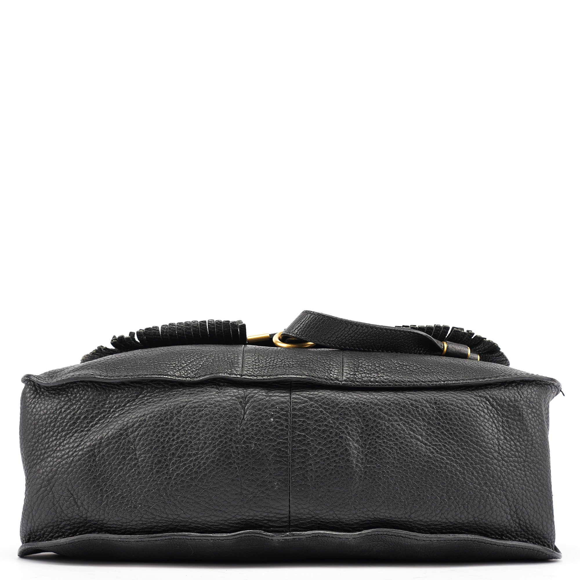 Black Leather Marcie Tote Bag