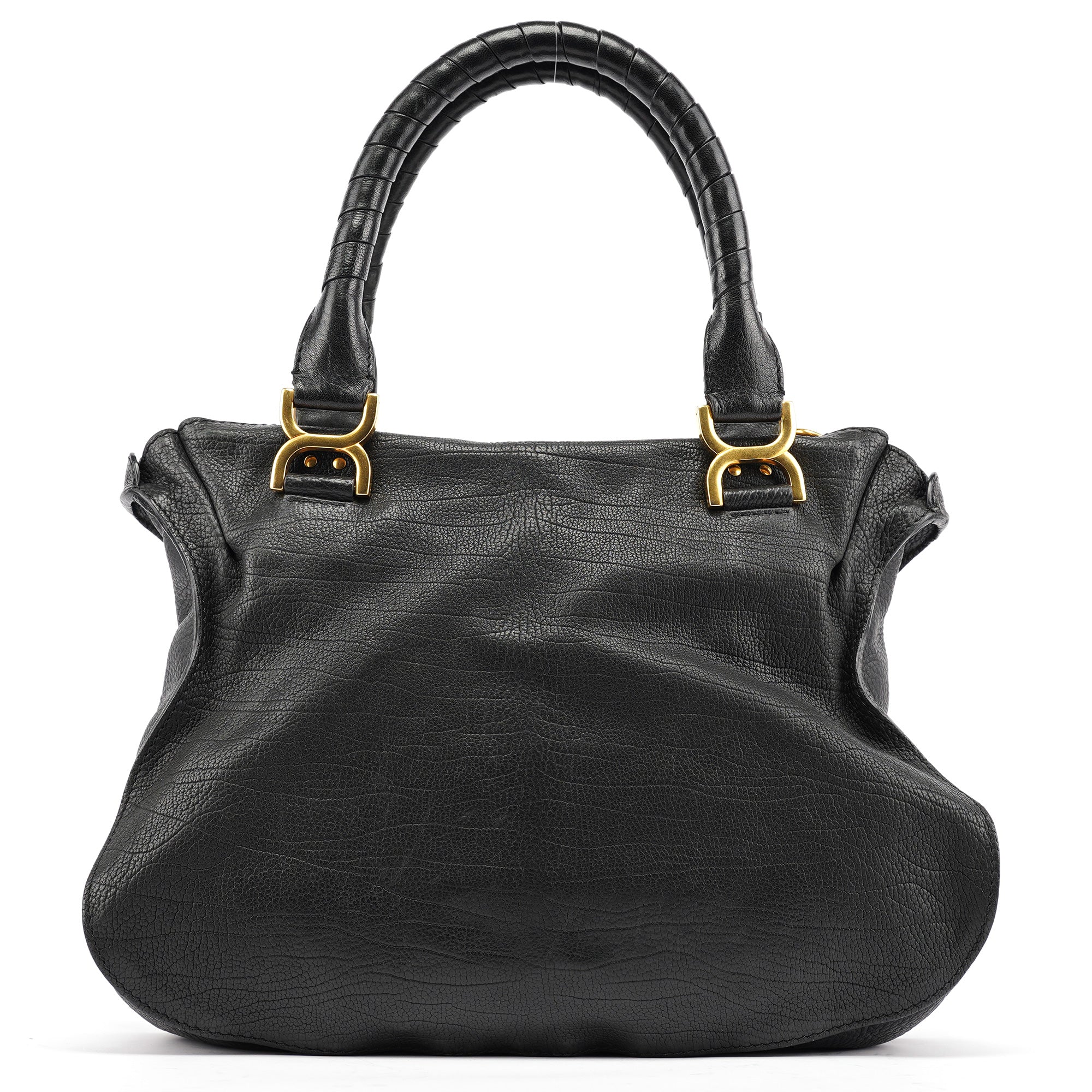 Black Leather Marcie Tote Bag
