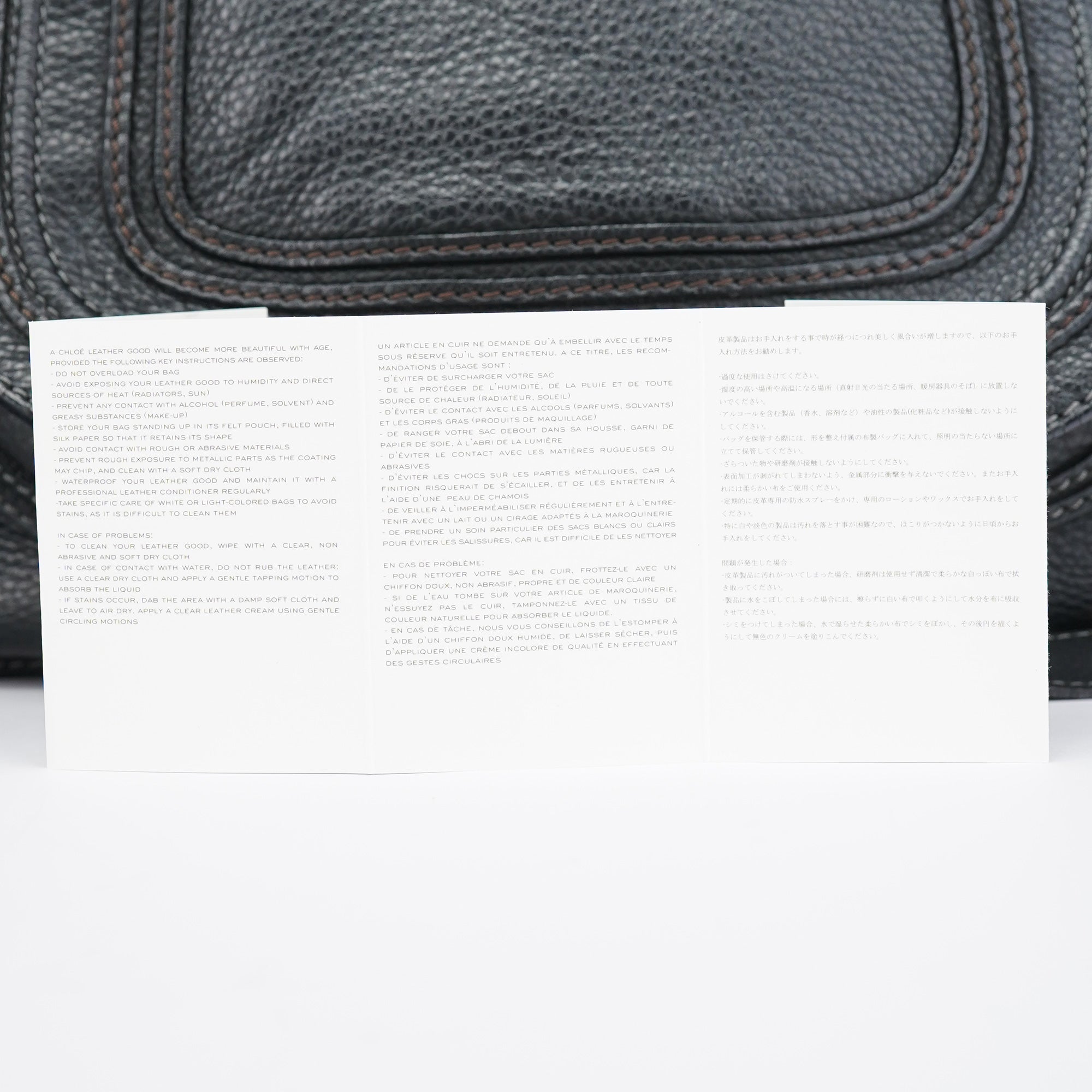 Black Leather Marcie Tote Bag