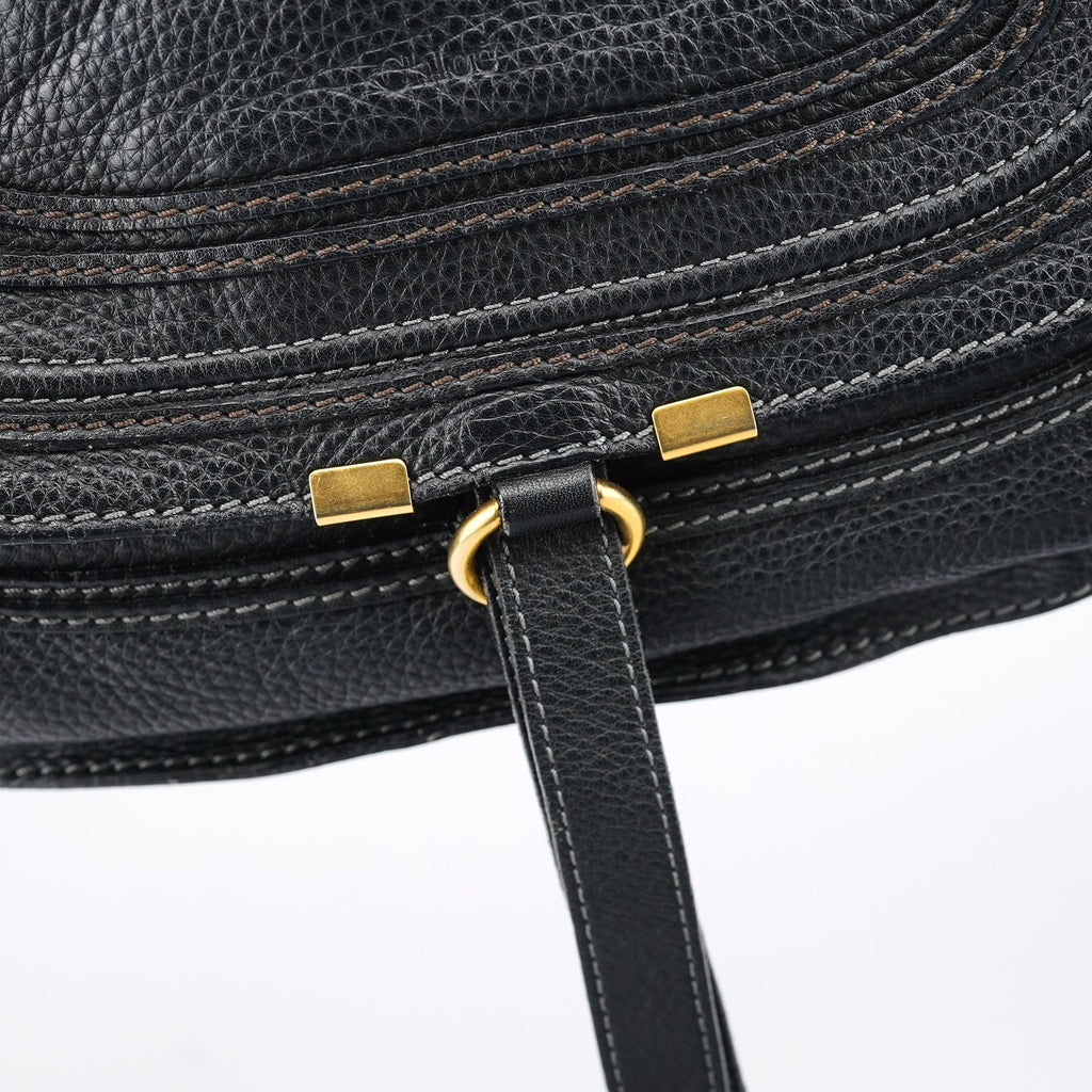 Black Leather Marcie Tote Bag