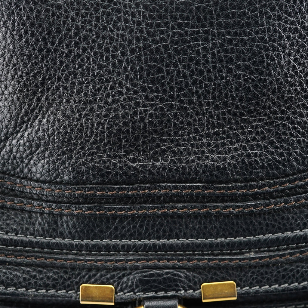 Black Leather Marcie Tote Bag