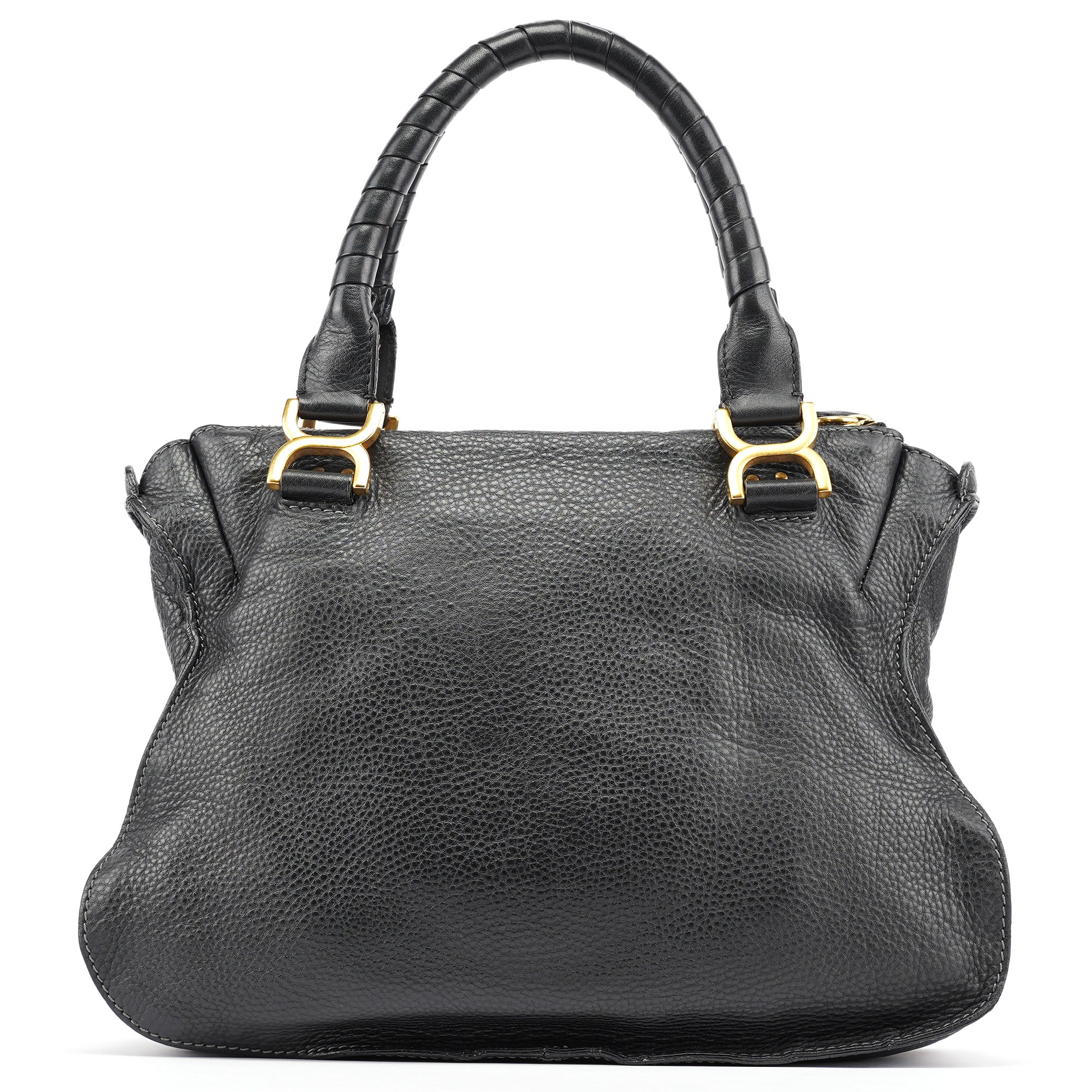 Black Leather Marcie Tote Bag