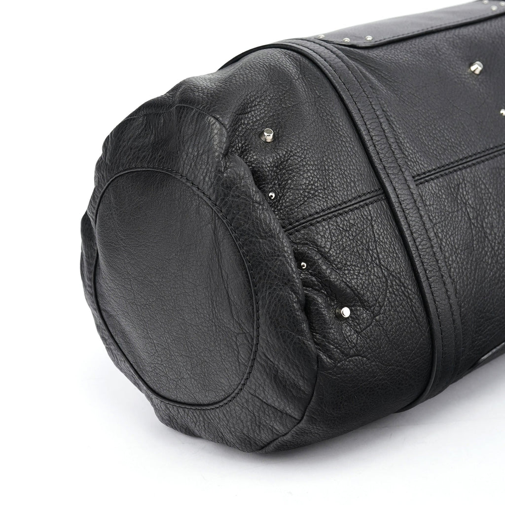 Black Leather Paddington Boston Bag