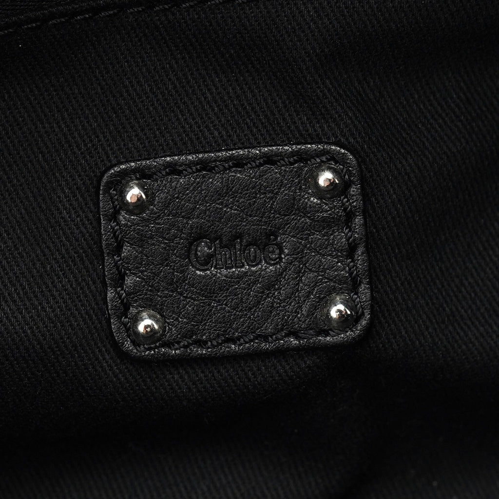 Black Leather Paddington Boston Bag