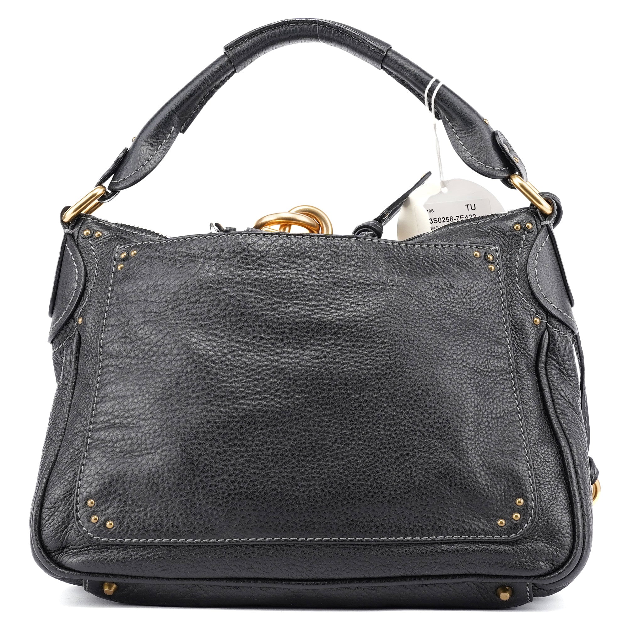 Black Leather Paddington Shoulder Bag