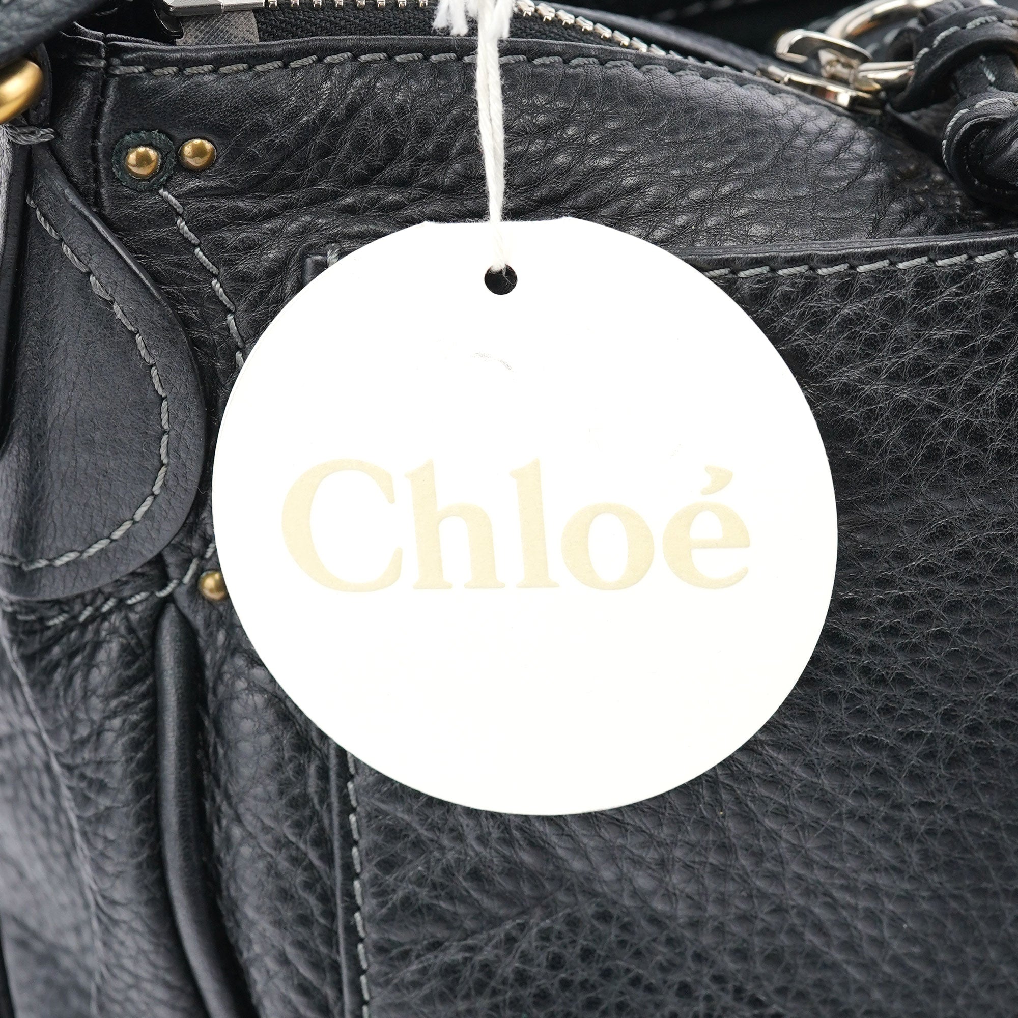 Black Leather Paddington Shoulder Bag