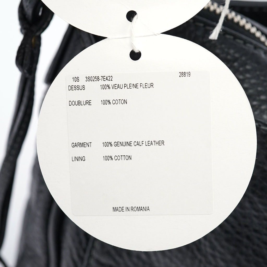 Black Leather Paddington Shoulder Bag