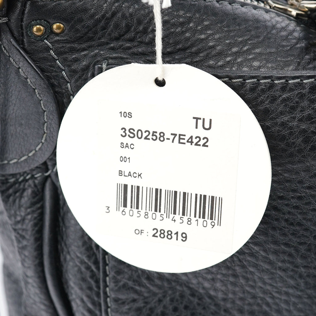 Black Leather Paddington Shoulder Bag