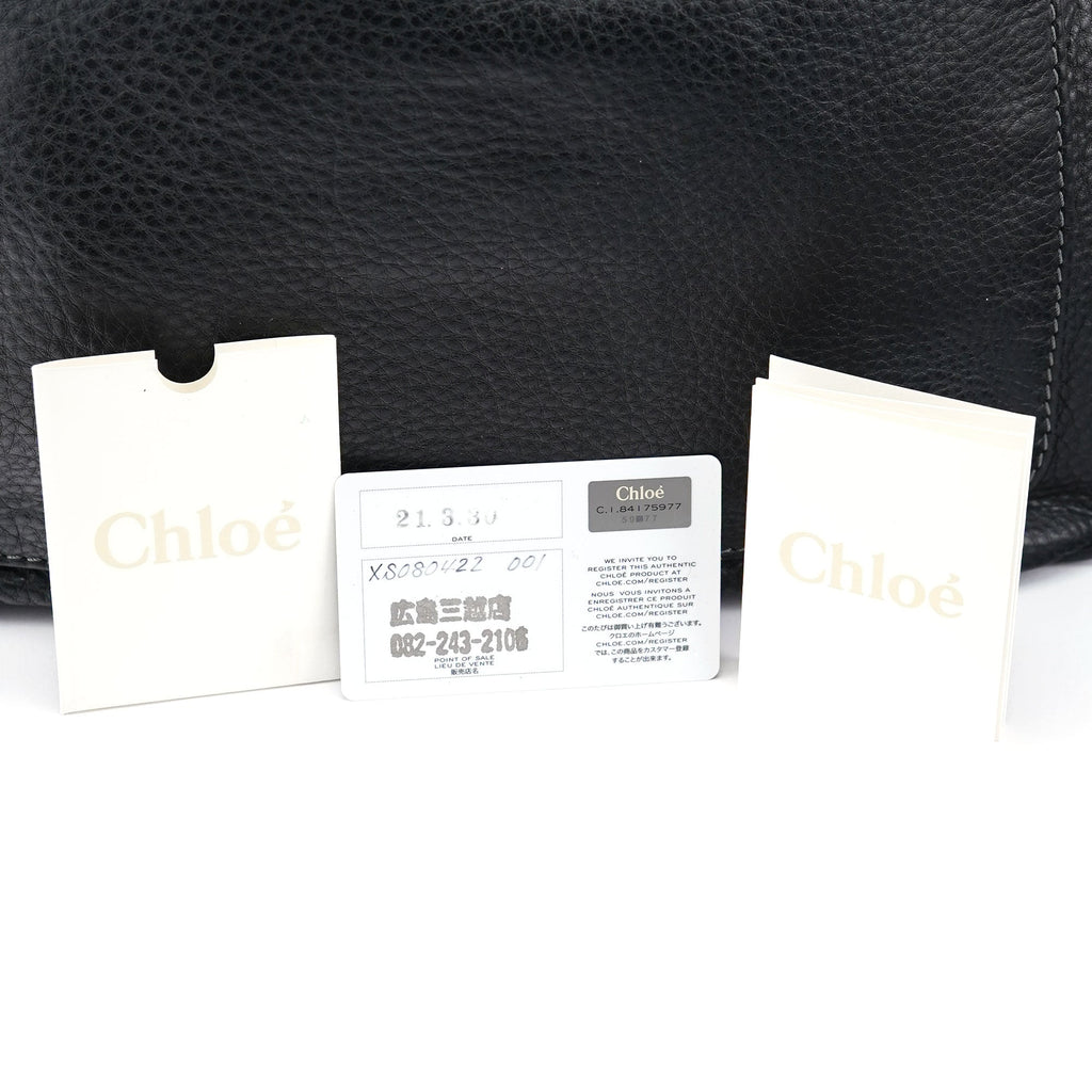 Black Leather Paddington Shoulder Bag