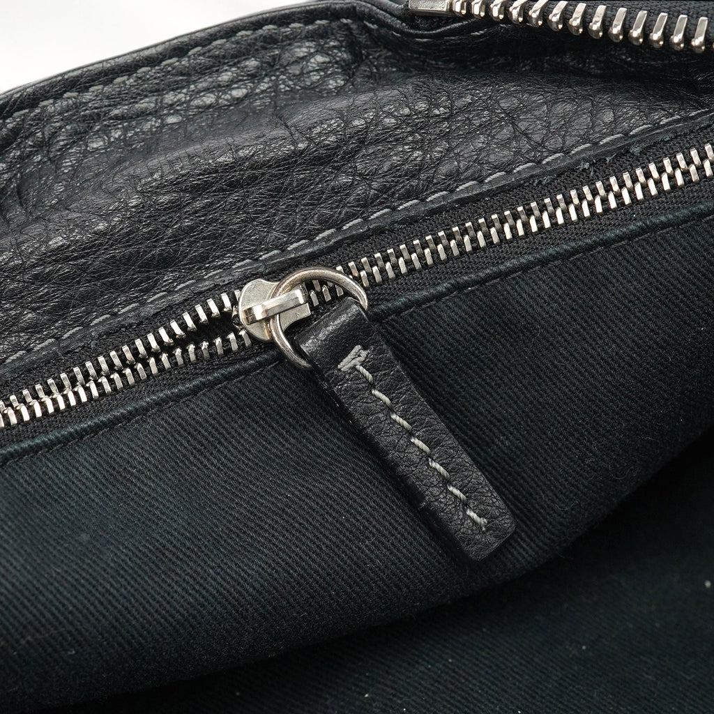 Black Leather Paddington Shoulder Bag