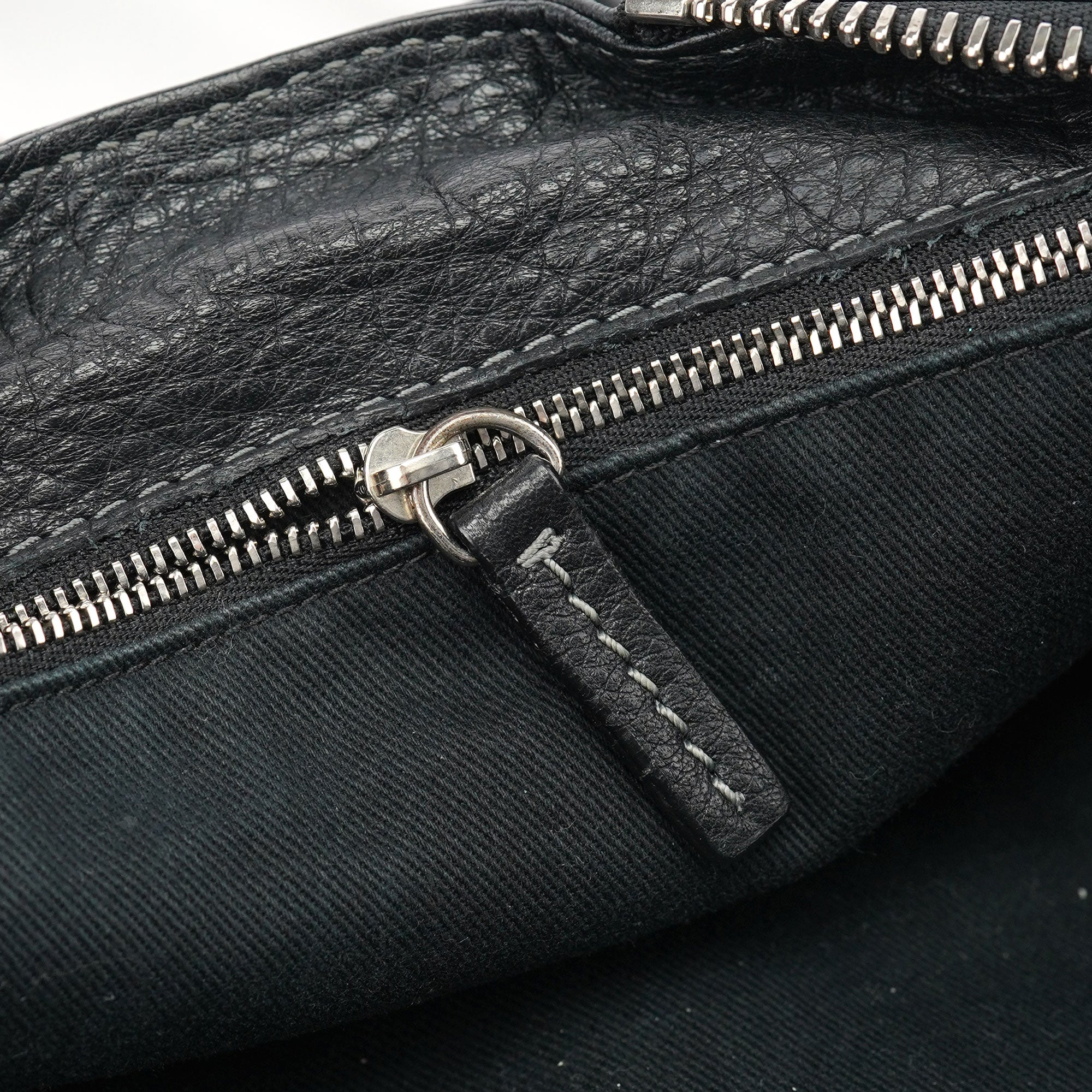 Black Leather Paddington Shoulder Bag