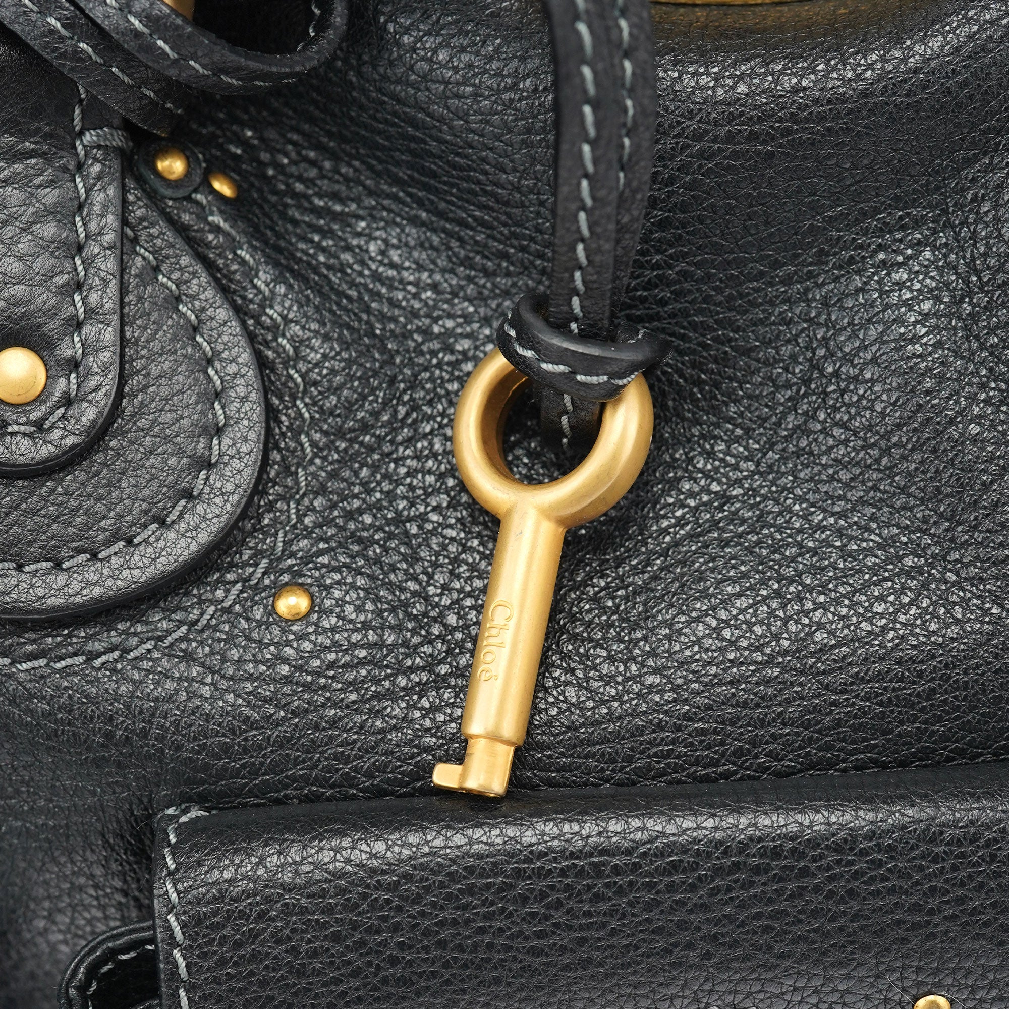 Black Leather Paddington Shoulder Bag