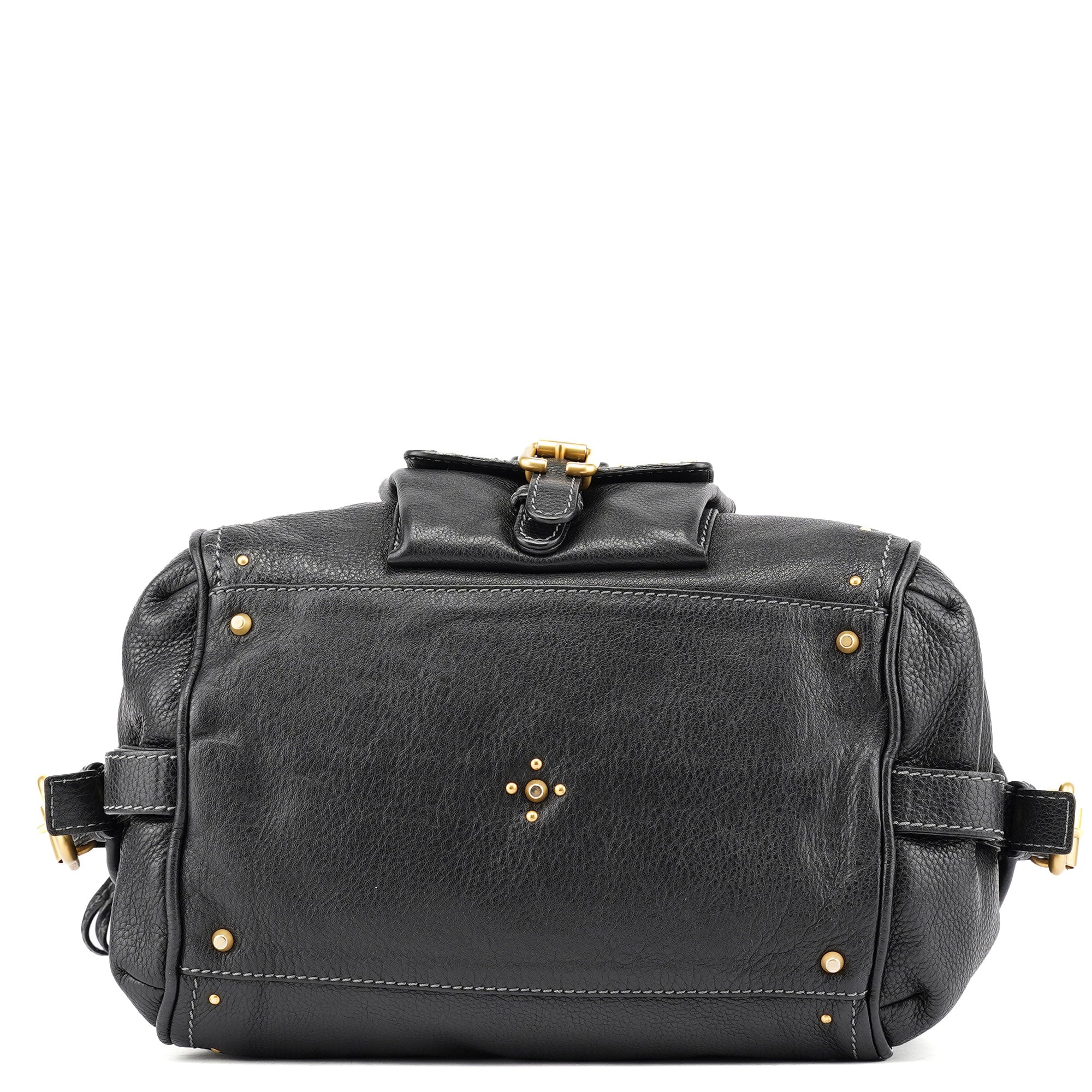 Black Leather Paddington Shoulder Bag