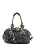 Black Leather Paddington Shoulder Bag
