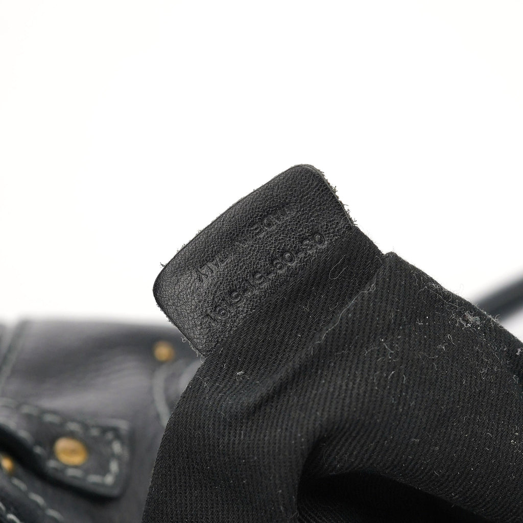 Black Leather Paddington Shoulder Bag