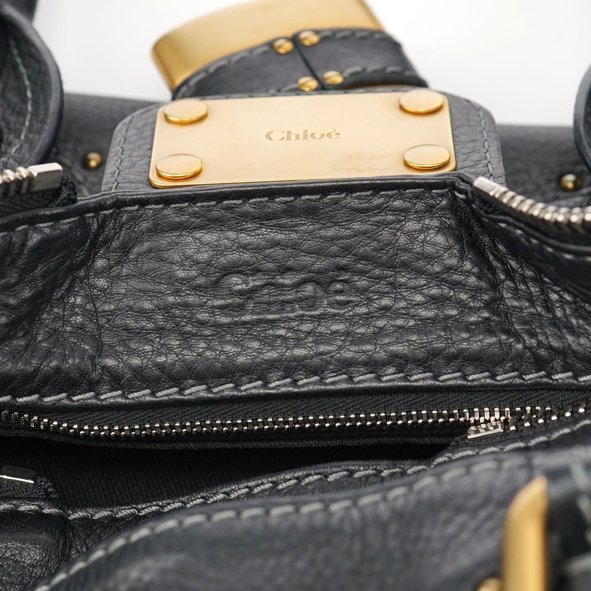 Black Leather Paddington Shoulder Bag