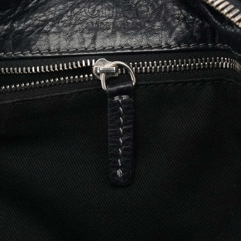Black Leather Paddington Shoulder Bag
