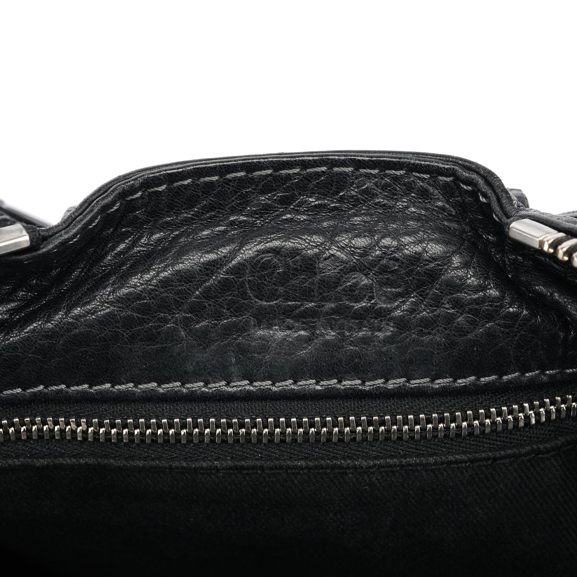 Black Leather Paddington Shoulder Bag