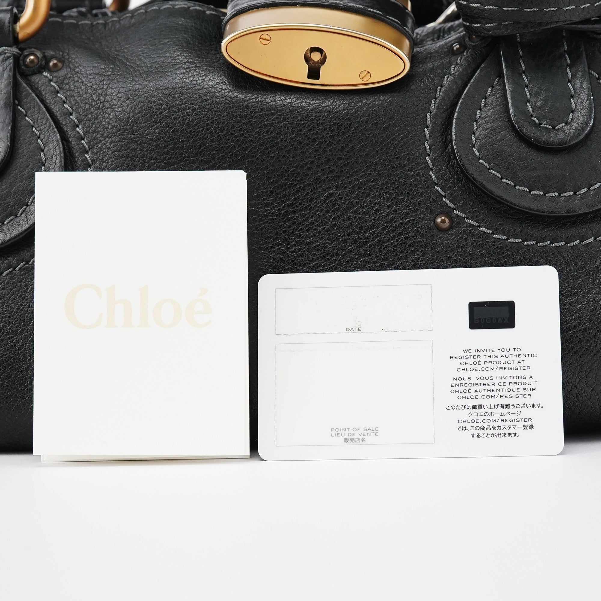 Black Leather Paddington Shoulder Bag