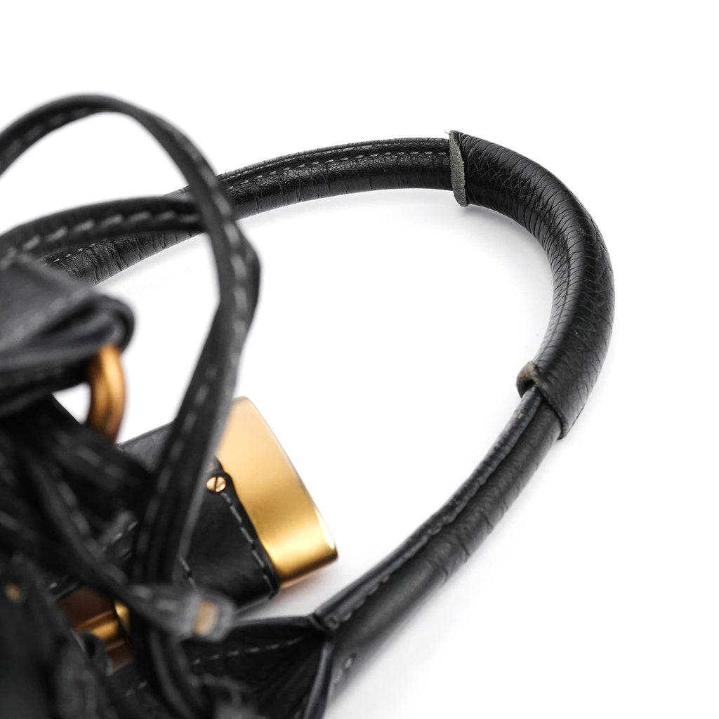 Black Leather Paddington Shoulder Bag