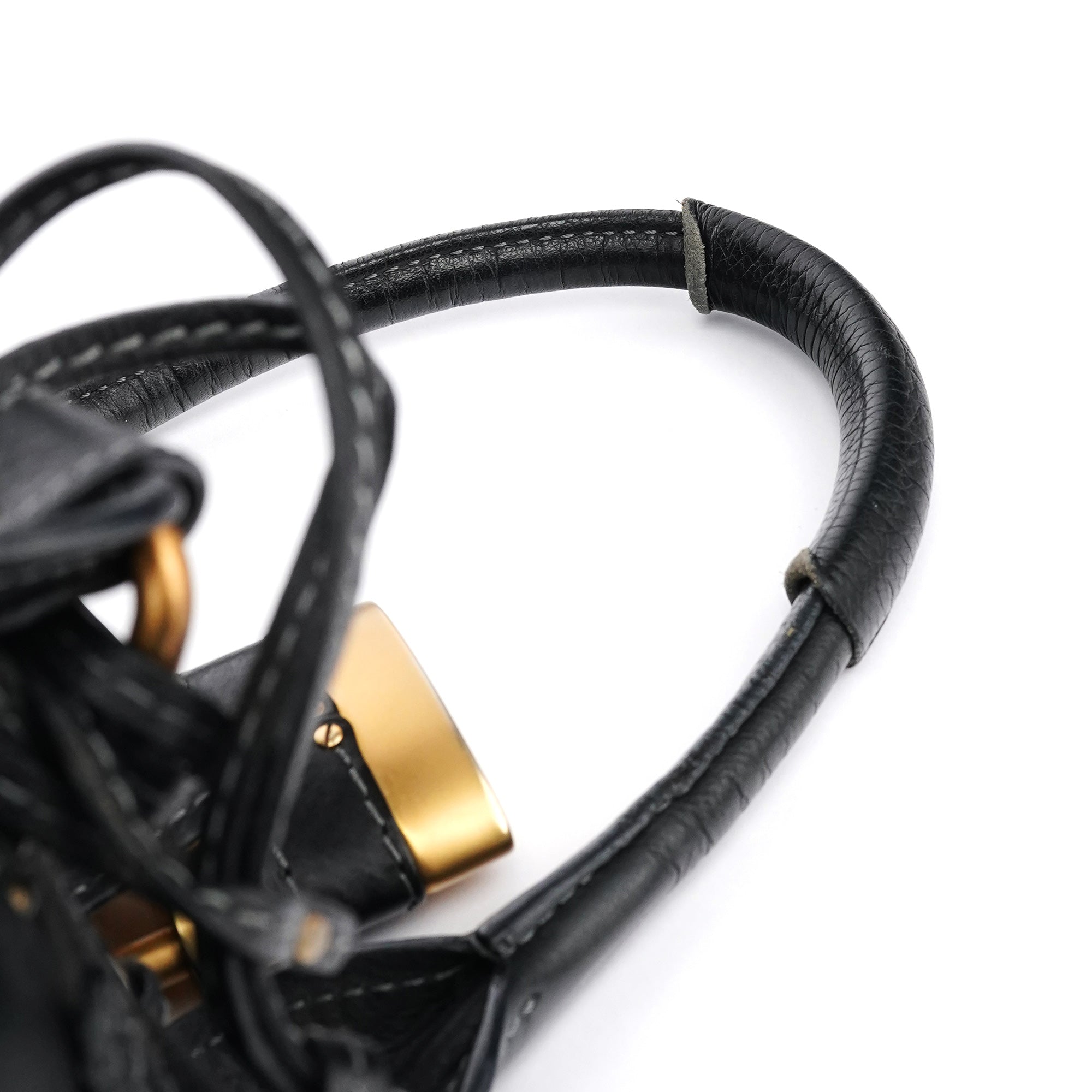 Black Leather Paddington Shoulder Bag