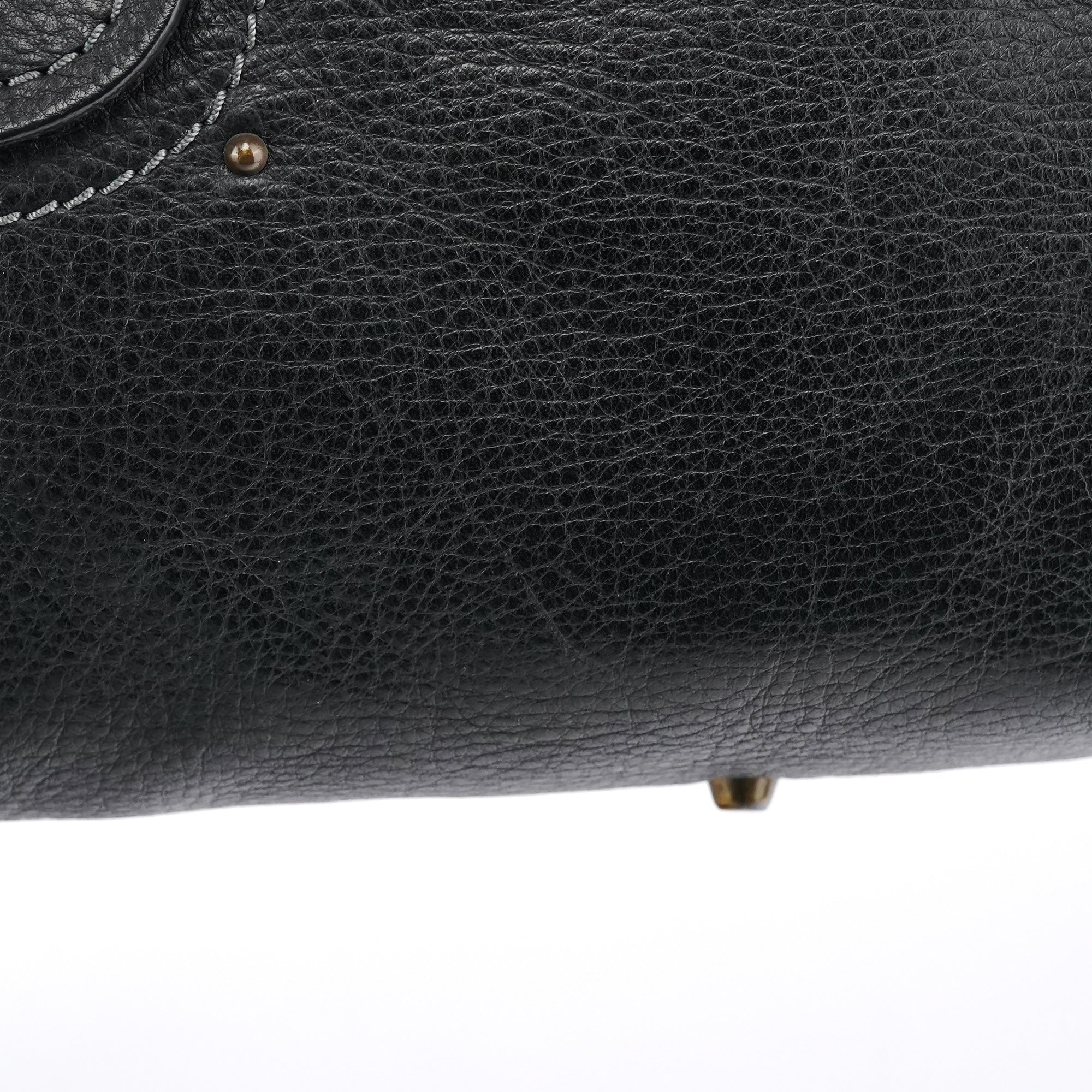 Black Leather Paddington Shoulder Bag