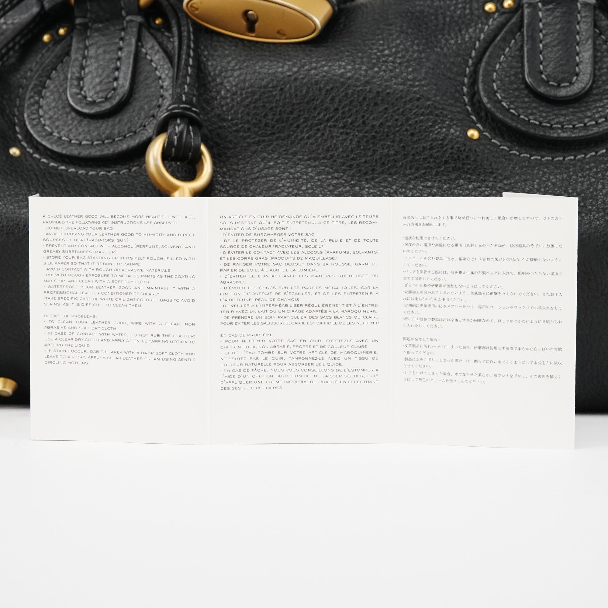 Black Leather Paddington Shoulder Bag