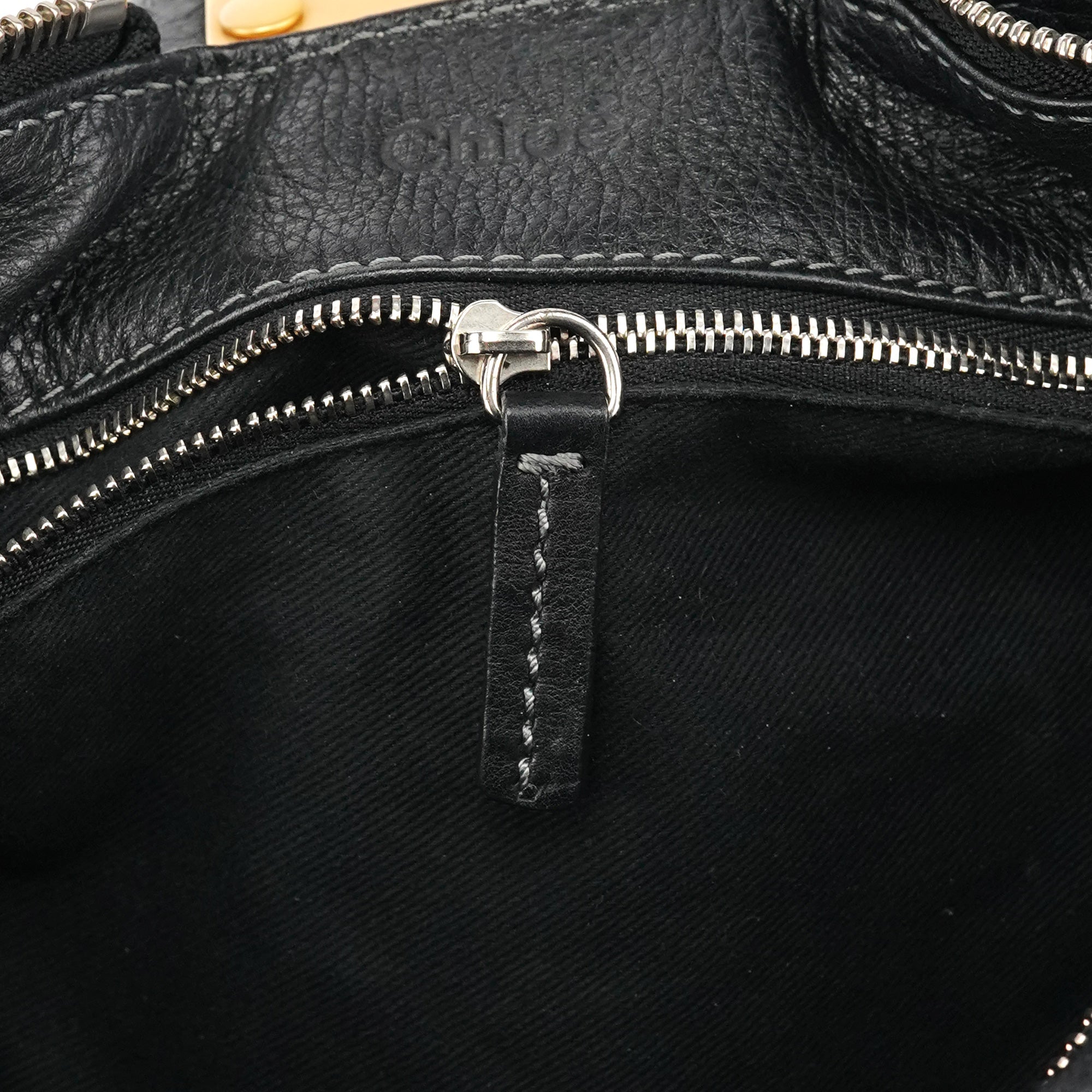 Black Leather Paddington Shoulder Bag