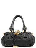 Black Leather Paddington Shoulder Bag