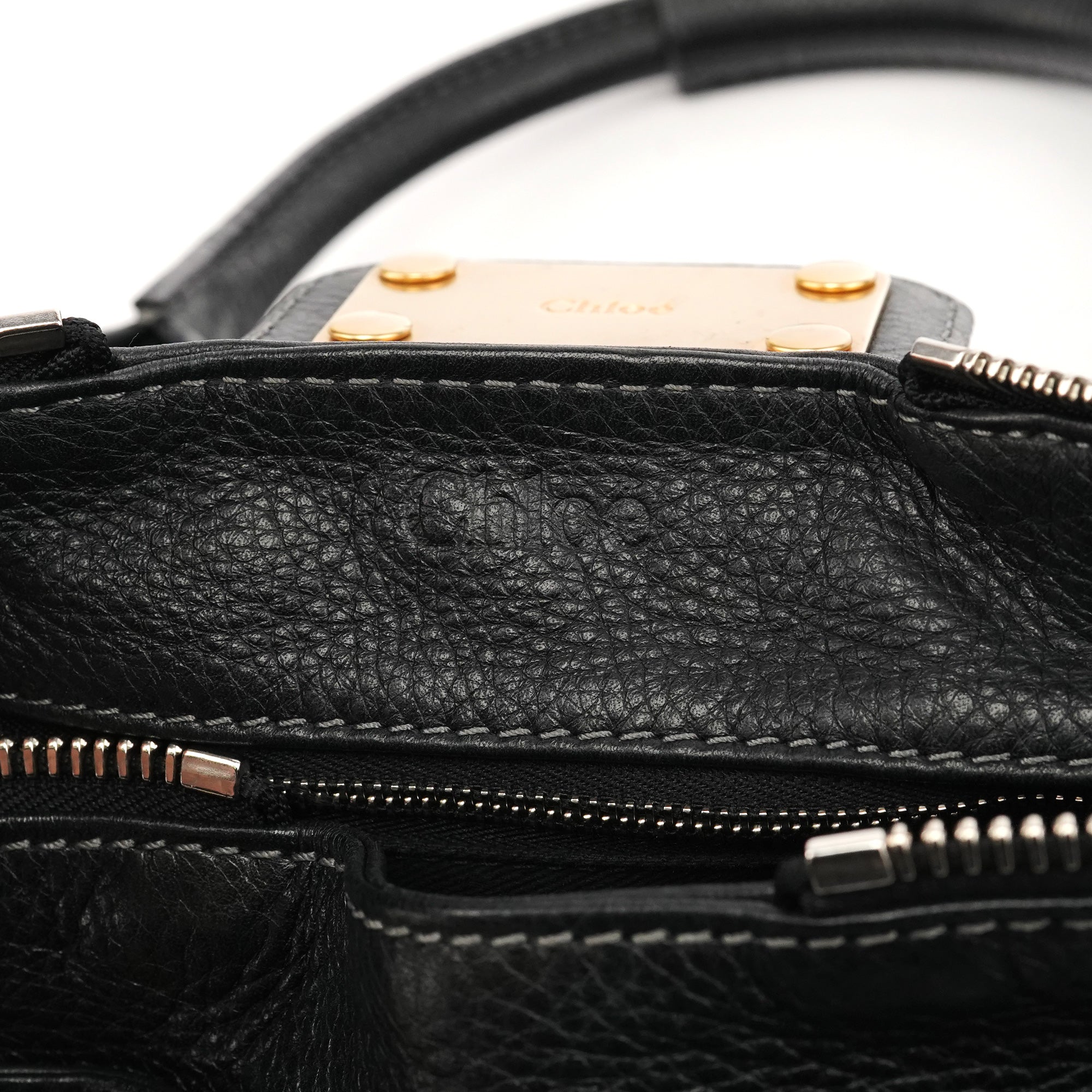 Black Leather Paddington Shoulder Bag