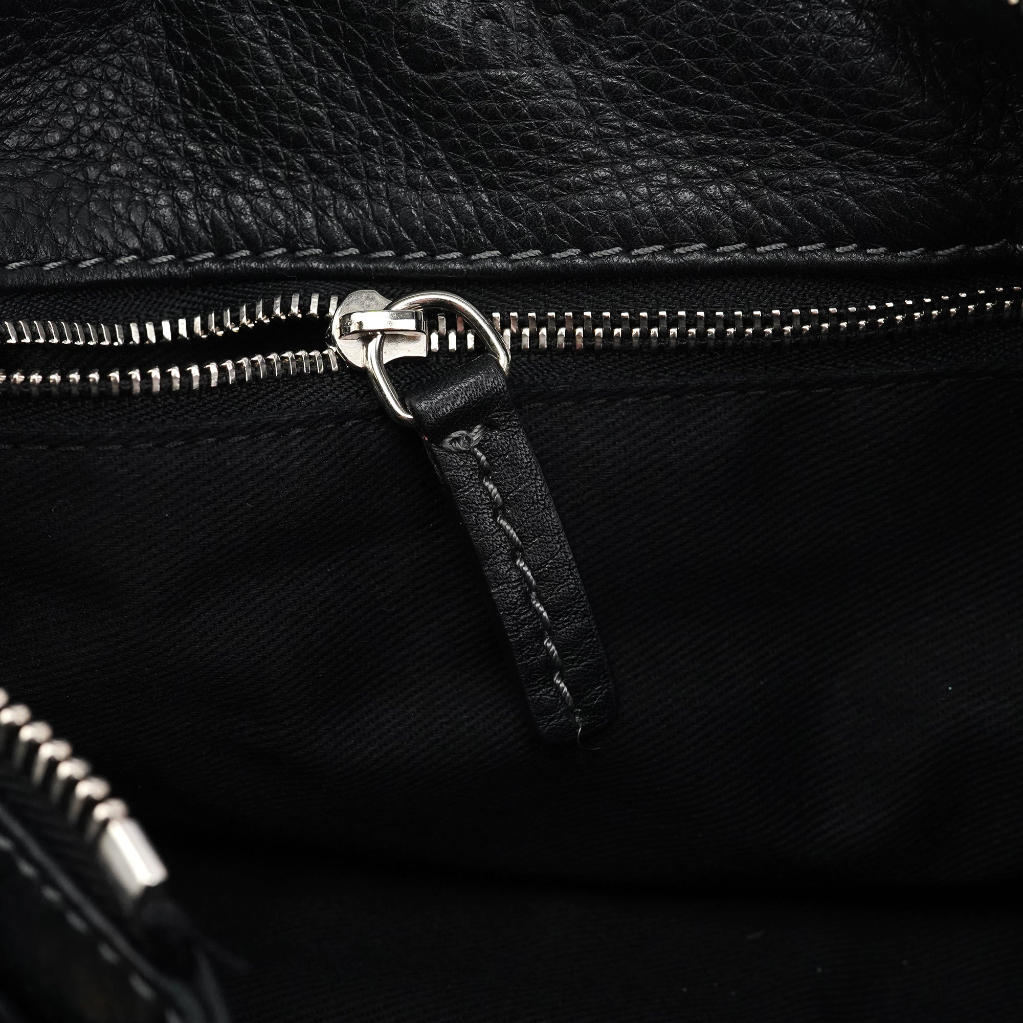 Black Leather Paddington Shoulder Bag