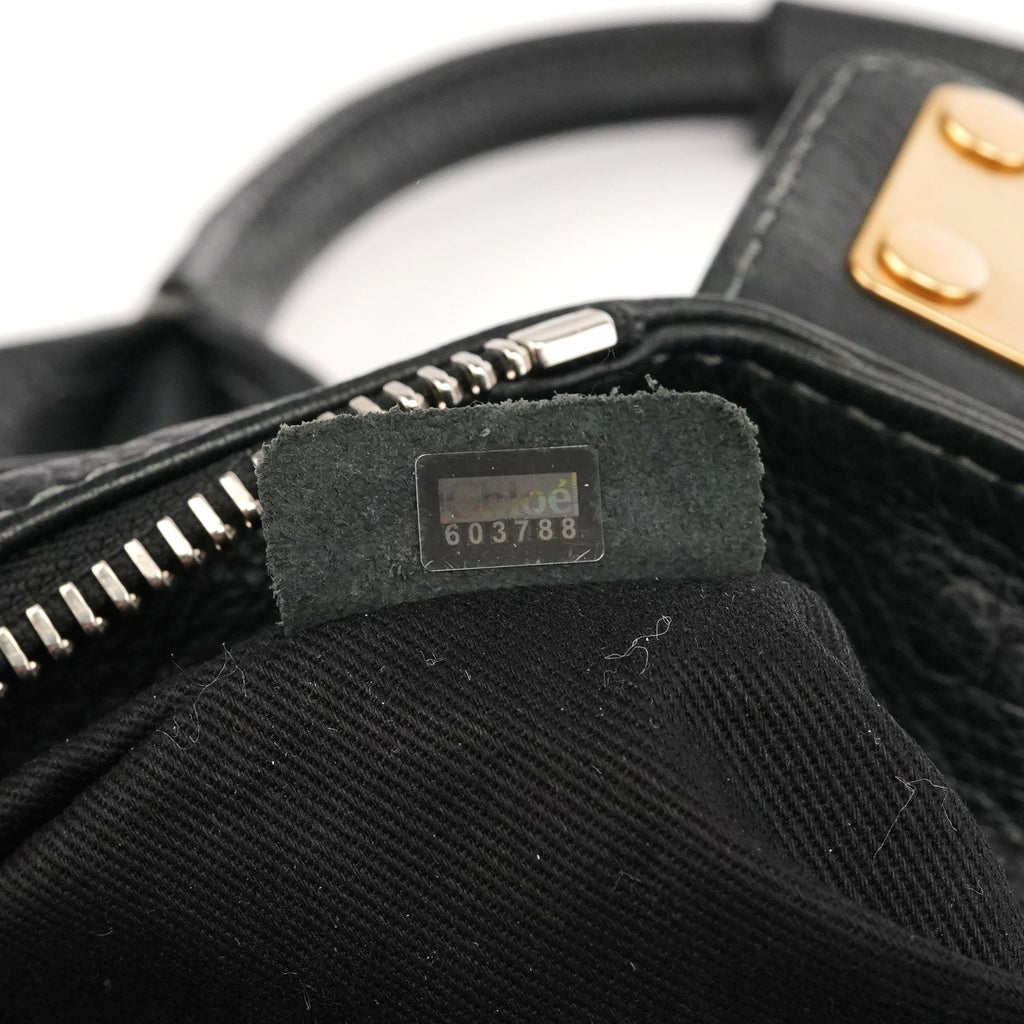 Black Leather Paddington Shoulder Bag